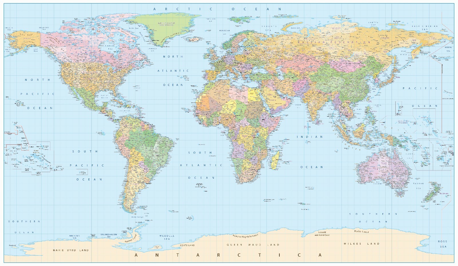 Map Of The World Laminated - Map of world