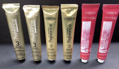 Loreal Superior Preference 3 Color & Shine Conditioner 1.86 Oz & 2 #4 Creme