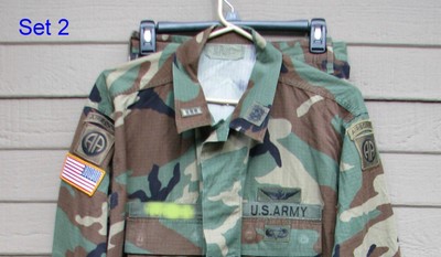Woodland camo uniform, 82nd Abn combat pilot, as worn   (Set 2 - 11 Sep 15)