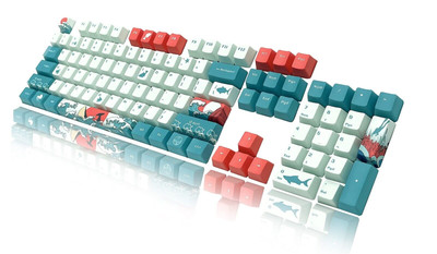 BAOD PBT Keycaps, Translucent Layer Mechanical Keyboard Keycap, 104 Key Set