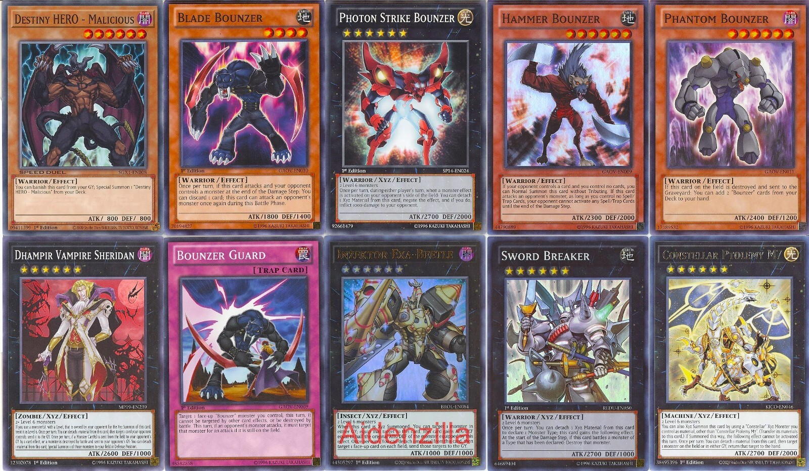 Yugioh Bounzer Warrior Deck - Photon Strike Hammer Sword