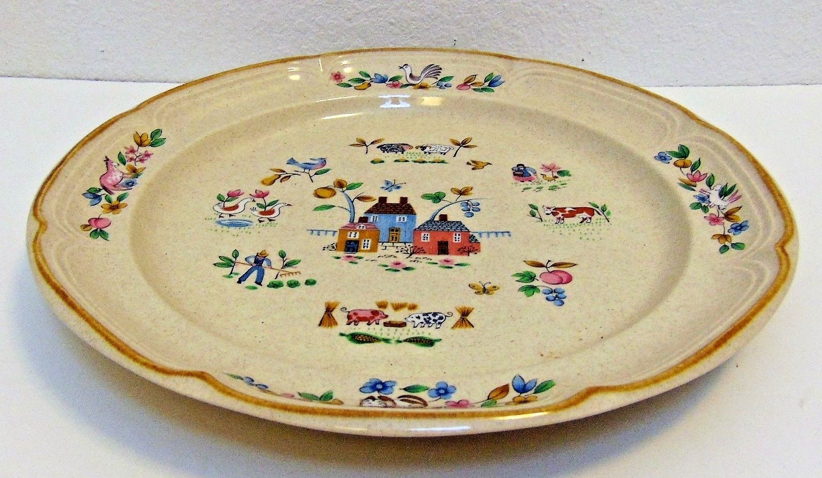 International Stoneware Japan Heartland 7774 Farm Serving Dinner Plate 12.5