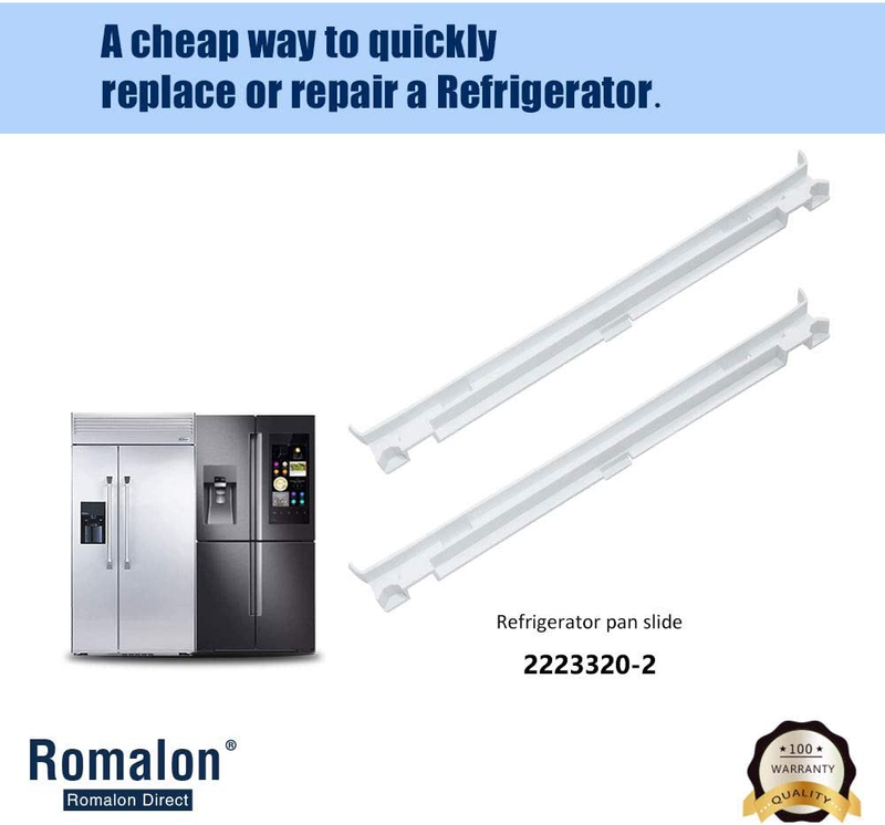 2-Pack Crisper Drawer Slide Rail for Whirlpool Refrigerator