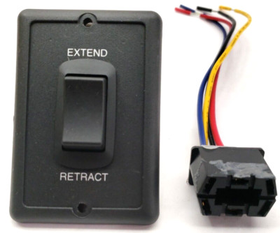 SIGMA RV SLIDE OUT EXTEND RETRACT SWITCH +BEZEL, RELAY BLACK, T85