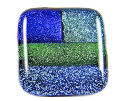 DICHROIC Glass Cabinet Knobs Drawer Pulls Blue Patchwork Bathroom Kitchen Custom