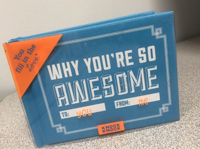 WHY YOUR RE SO AWESOME Booklet (2013) Hardcover Book By Knock Knock