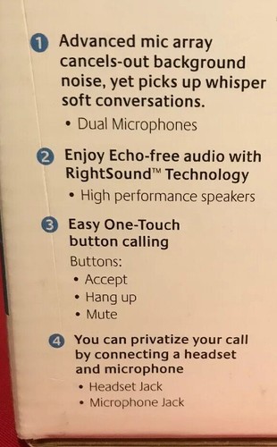 New (Open Box)Logitech QuickCall USB Speakerphone Module Mains-Libre USB