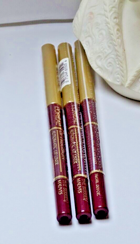 X 3 L'Oreal Lip Precision Automatic Lip Liner Pencil (THE BERRIES/MAUVES) Sealed