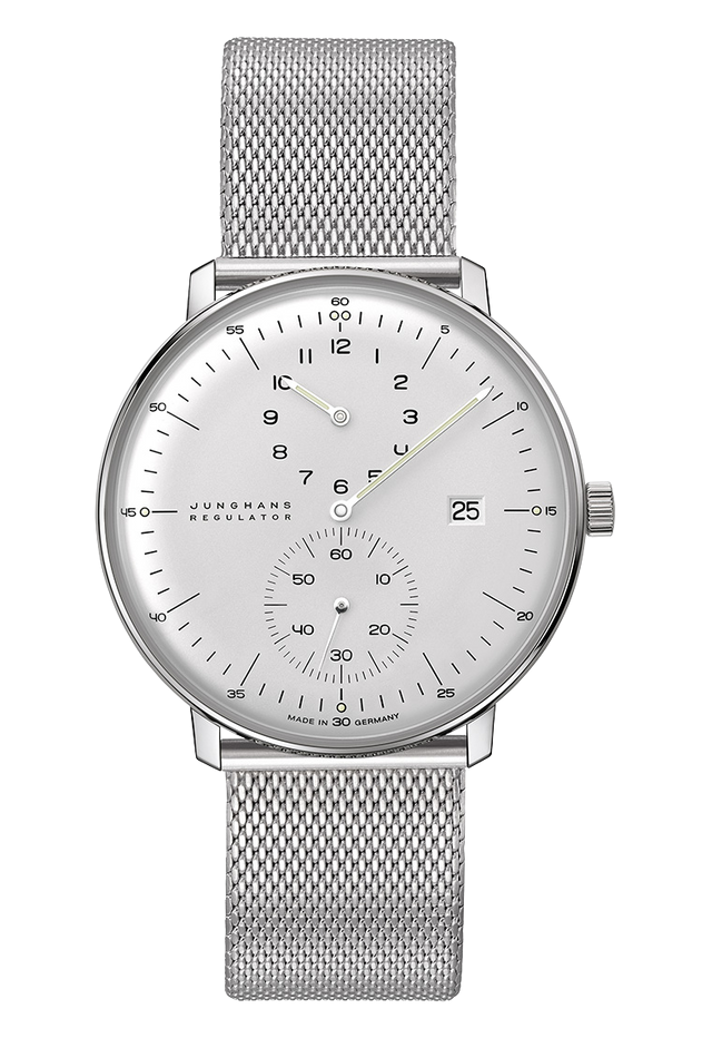 Pre-owned Junghans Max Bill Regulator 40mm Silver Dial Watch 27/4492.46