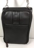 Travelon Small Black Leather Multi Compartment Crossbody Travel Wallet