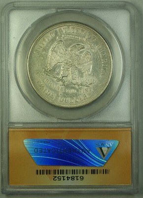 1874-S Trade Dollar $1 Coin ANACS AU-58 Details RJS