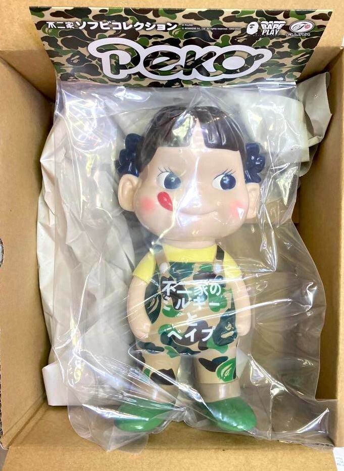 その他 BAPE X FUJIYA ABC CAMO PEKO SOFUBI 400% PEKO Chan ABC CAMO Green ver. A BATHING APE BAPE x FUJIYA