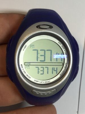 Oakley D5 Blue Digital Watch WORKING FREE SHIPPING