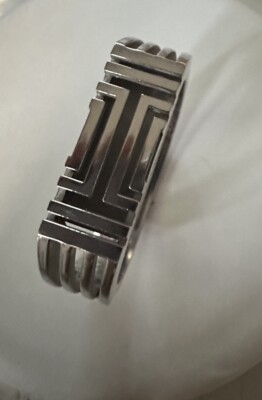 Tory Burch Stainless Steel  Fitbit Hinged Bangle Bracelet