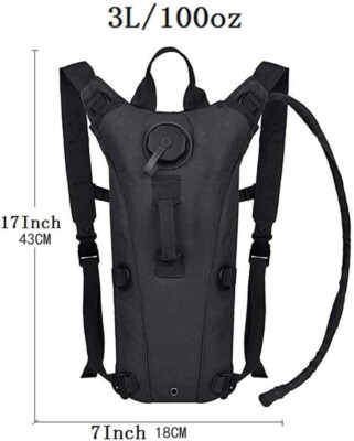 New KMS Stealth Backpack Hydration H2O Hiking Cycling Jogging Survival Canteen
