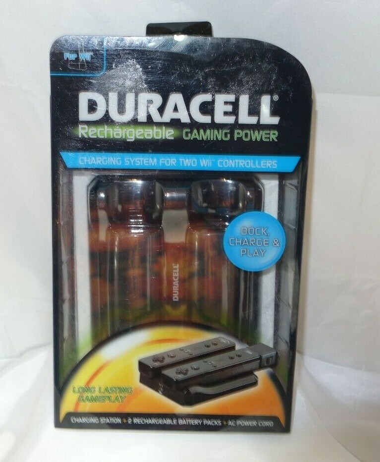 Duracell  Wii Charge Station Charging Dock, 2 Rechargeable Battery pack , AC NIP
