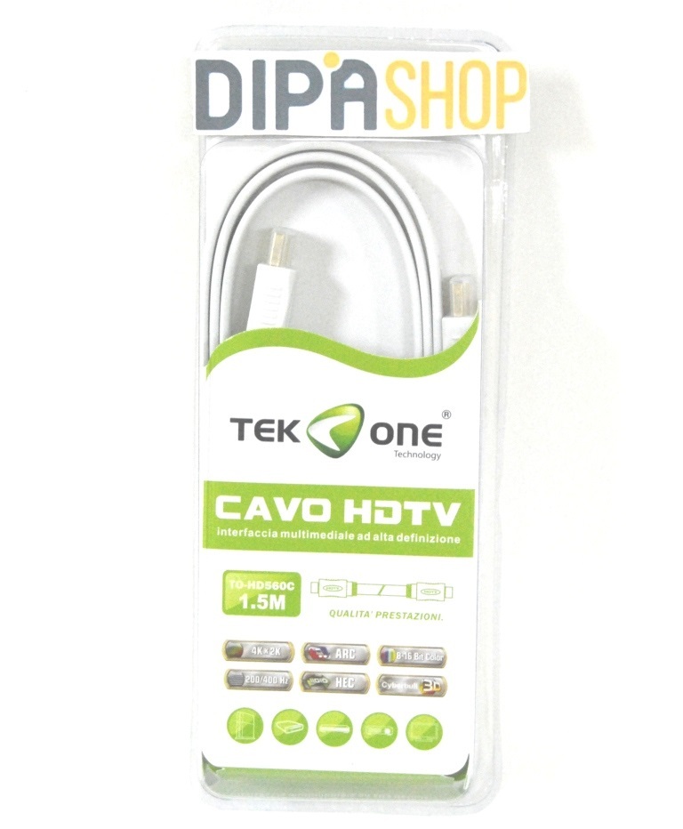 Cavo Hdmi - Hdmi TeKone TO-HD560C Cavetto HDTV Piatto 1080p Lunghezza 1,5m hsb
