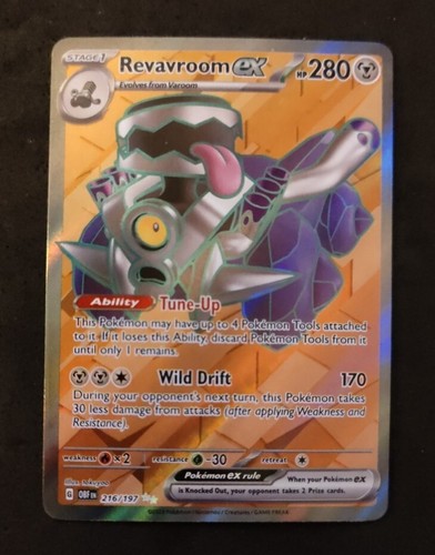 Revaroom ex 216/197 Obsidian Flames Full Art Ultra Rare Pokemon