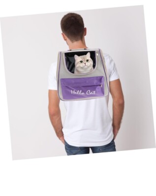 BESPORTBLE Transparent Pet Bag Cat Hiking Backpack Breathable Cat Bag