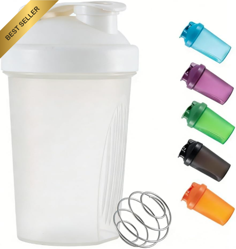 Shaker Bottle for Protein Powder Mixed Plastic Workout Water Bottle 400 Ml with