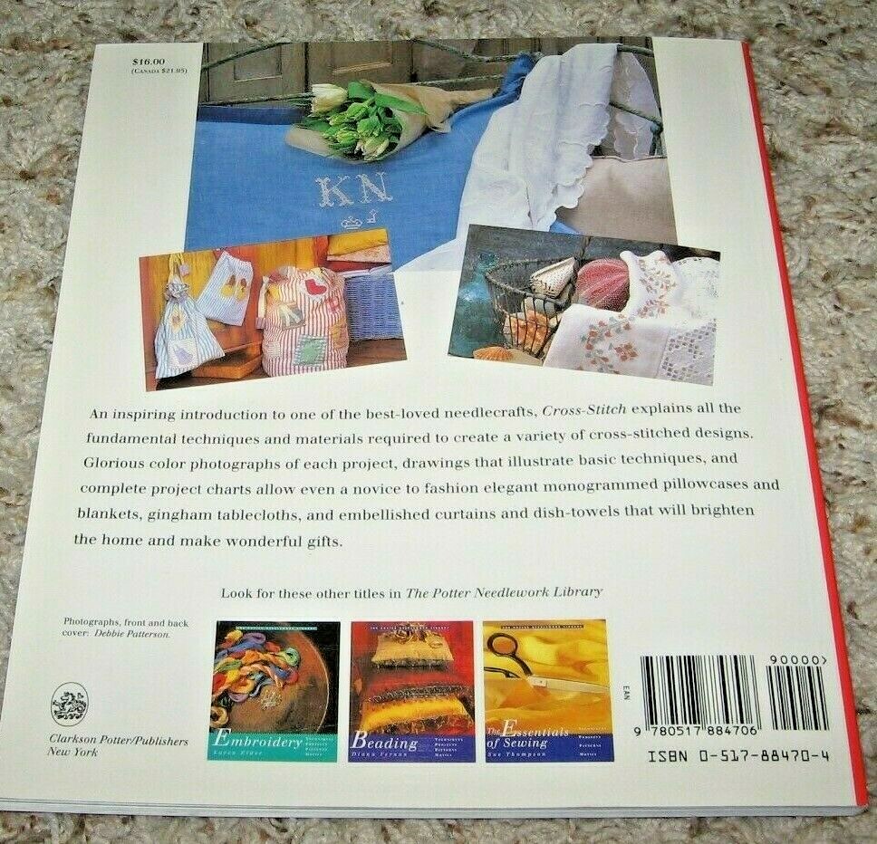 CROSS-STITCH~GLORIA NICOL~THE POTTER NEEDLEWORK LIBRARY~SC~~GD/VG