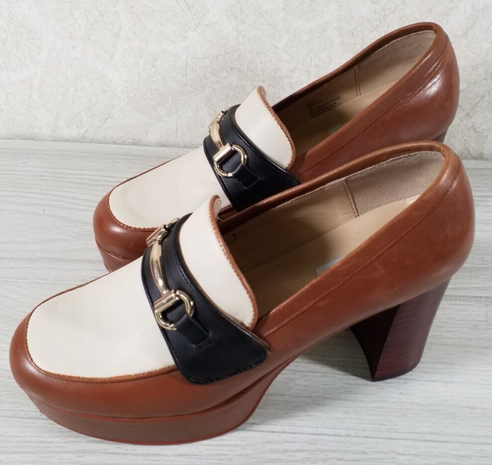 STEVE MADDEN Women's Brown Horse-Bit Platform Cinderella