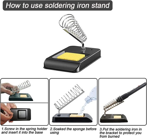 Adjustable Temp Electric Soldering Iron Kit 60W Welding Solder Gun Tools Station