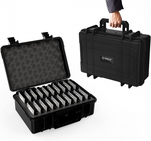 ORICO Hard Drive Case 3.5inch 20-Bay Multi-Protection HDD Storage Box Black