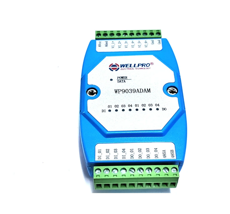WP9039ADAM 0-10V Voltage Acquisition Module 6VI/4DI/4DO RS485 MODBUS Communicati
