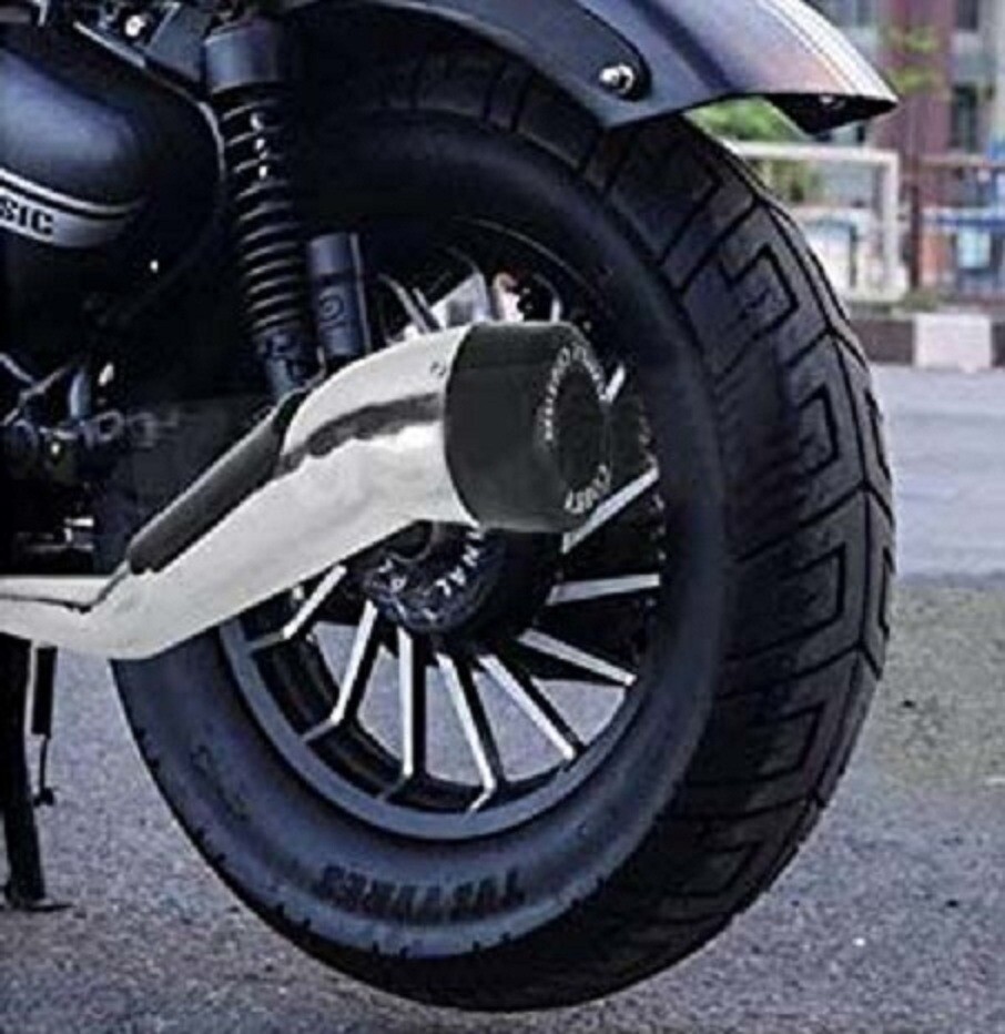 Bazooka Bend Cobra Exhaust Silencer Glasswool for Royal Enfield Classic 350 