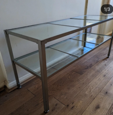 Habitat glass console on sale table