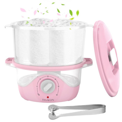 TASALON Mini Hot Towel Warmer for SPA, Esthetician,Baby Towel Steamer，Pink