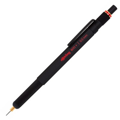 ROTRING 800+ Mechanical Pencil & Stylus - Black Barrel - 0.50mm - NEW