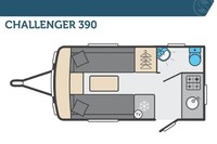 Swift Challenger Compact 390, NEW 2026 Touring Caravan