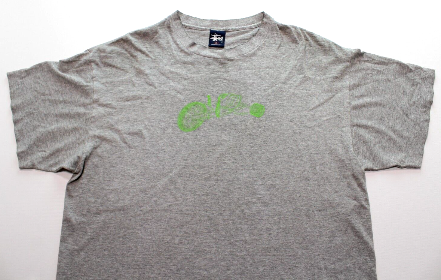 トップス old stussy green tanktop 90s 00s y2k Vintage 2000's Stussy IST Green Men's Retro T-Shirt Size M