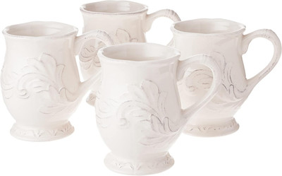 Firenze Ivory 16-Ounce Mug, Set of 4