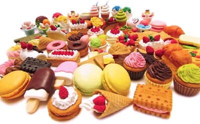 10 Pcs Iwako Assorted Food Cake Dessert Japanese Eraser  S-1010