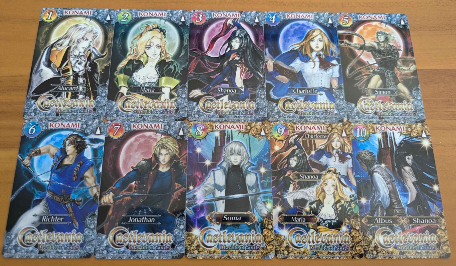 NEW Round1 Konami Castlevania Marble of Souls Card Singles NEW Round1 Konami Castlevania Marble of Souls Card Singles