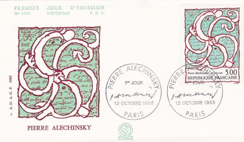 France 1985 Fdc Pierre Alechinsky Yt 2382