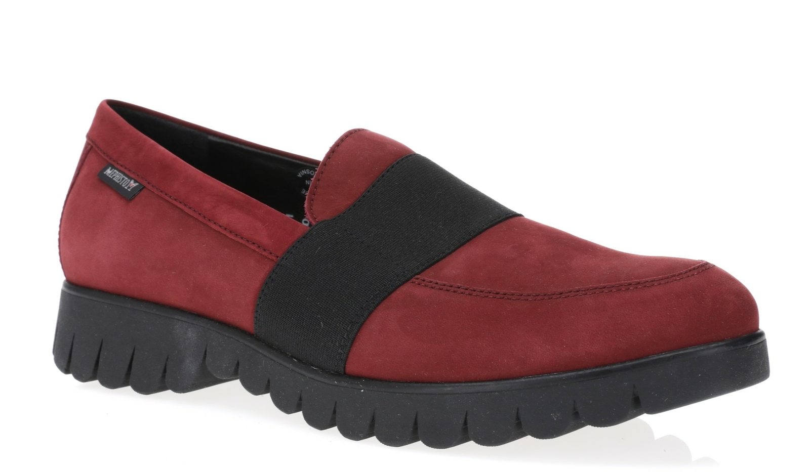 Mephisto 259400 Womens Nubuck Flat Loafer Burgundy Size 7 Medium