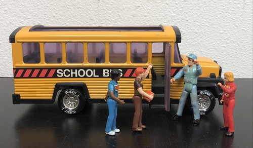 Vintage 1981 Buddy L Corp. Toy Open Top School Bus w/Orig