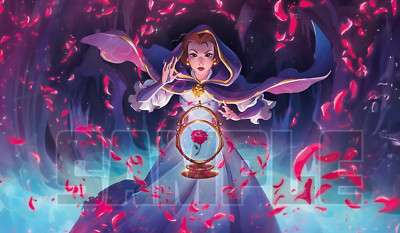 Disney Lorcana Custom Belle Accomplished Mystic Playmat 