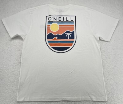 O'neill Men's Graphic Short Sleeve T-Shirt, White Sz X-Large Beach Surf