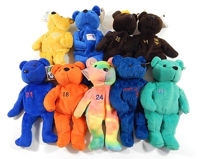 Lot of (105) Salvino Bammers Plush Beanie Bears Griffey Jr. McGwire Clemens Sosa