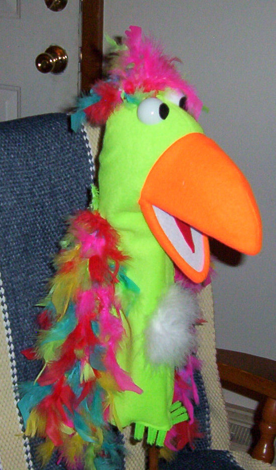 Black light Ventriloquist Bird Puppet-ministry,Education-Entertainment NEW