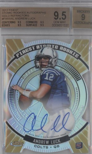 2012 Topps Finest Refractor Andrew Luck #110 BGS 9.5 GEM