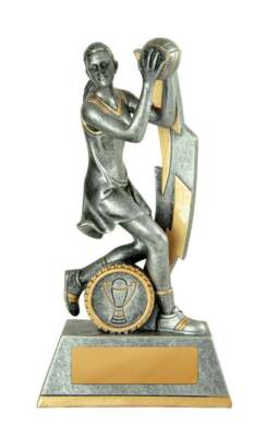 Netball Lightning Figurine Trophy 250mm Engraved FREE