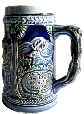 West Germany Beer Stein Im Wald Und Auf Der Haide & Da Such Ich Mein Freude