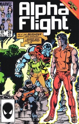 Alpha Flight #28 VG 1985 Stock Image Low Grade