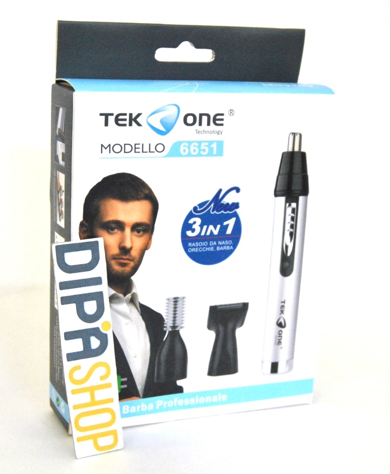 Rasoio Trimmer TeKone 6651 3in1 Regola Taglia Barba Peli Naso Sopracciglia hsb